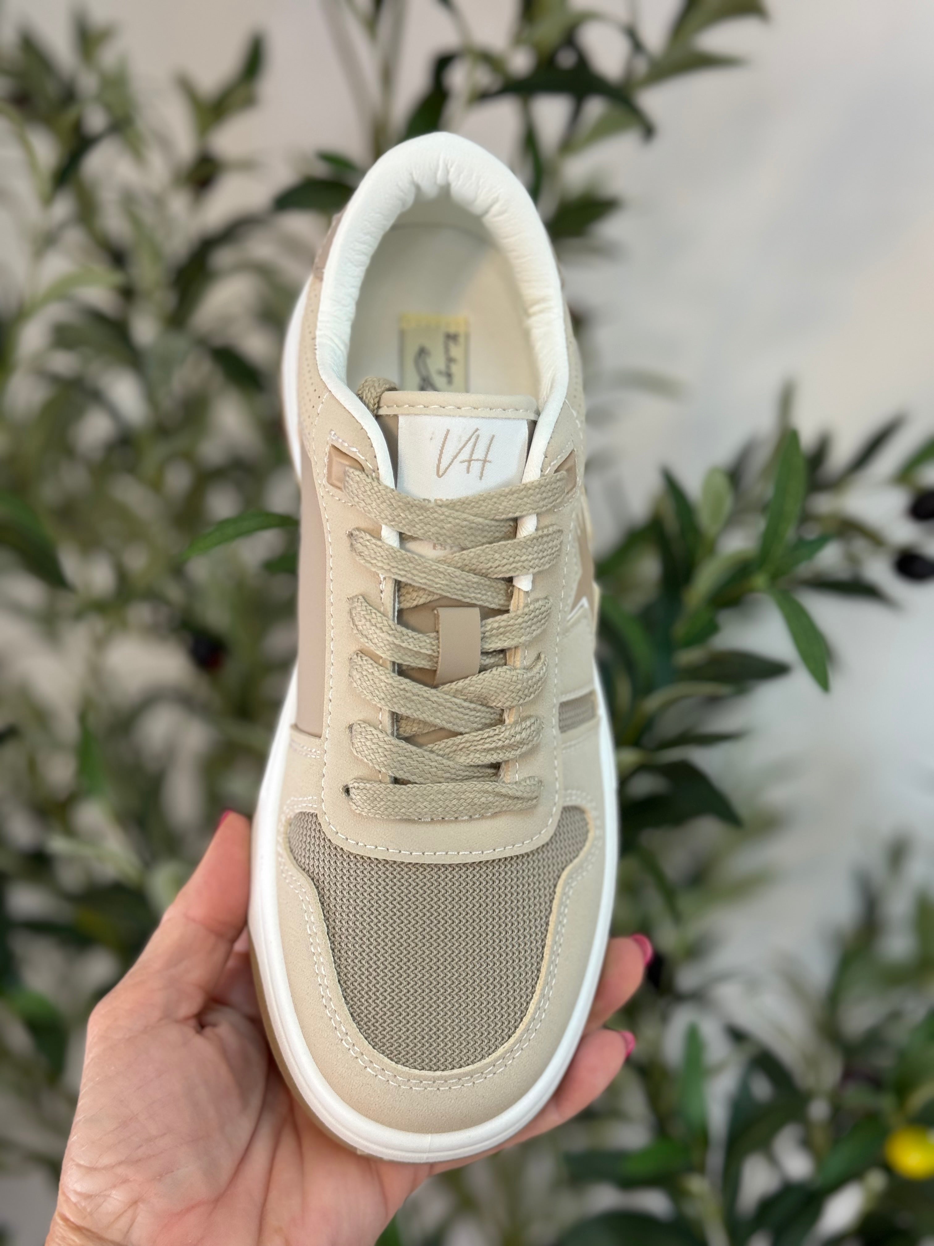 FINAL SALE - Not So Basic Beige VH Sneakers-270 Shoes-The Lovely Closet-The Lovely Closet, Women's Fashion Boutique in Alexandria, KY