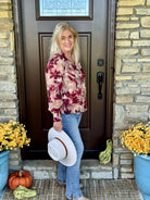 Crimson Leaves Blouse-110 Long Sleeve Top-The Lovely Closet-The Lovely Closet, Women's Fashion Boutique in Alexandria, KY