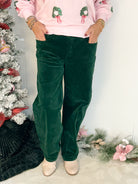 Risen High Rise Crop Barrel Leg Corduroy Pants-210 Jeans-Risen-The Lovely Closet, Women's Fashion Boutique in Alexandria, KY