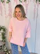 Spring Mornings Sweater - Pink-140 Sweaters-easel-The Lovely Closet, Women's Fashion Boutique in Alexandria, KY