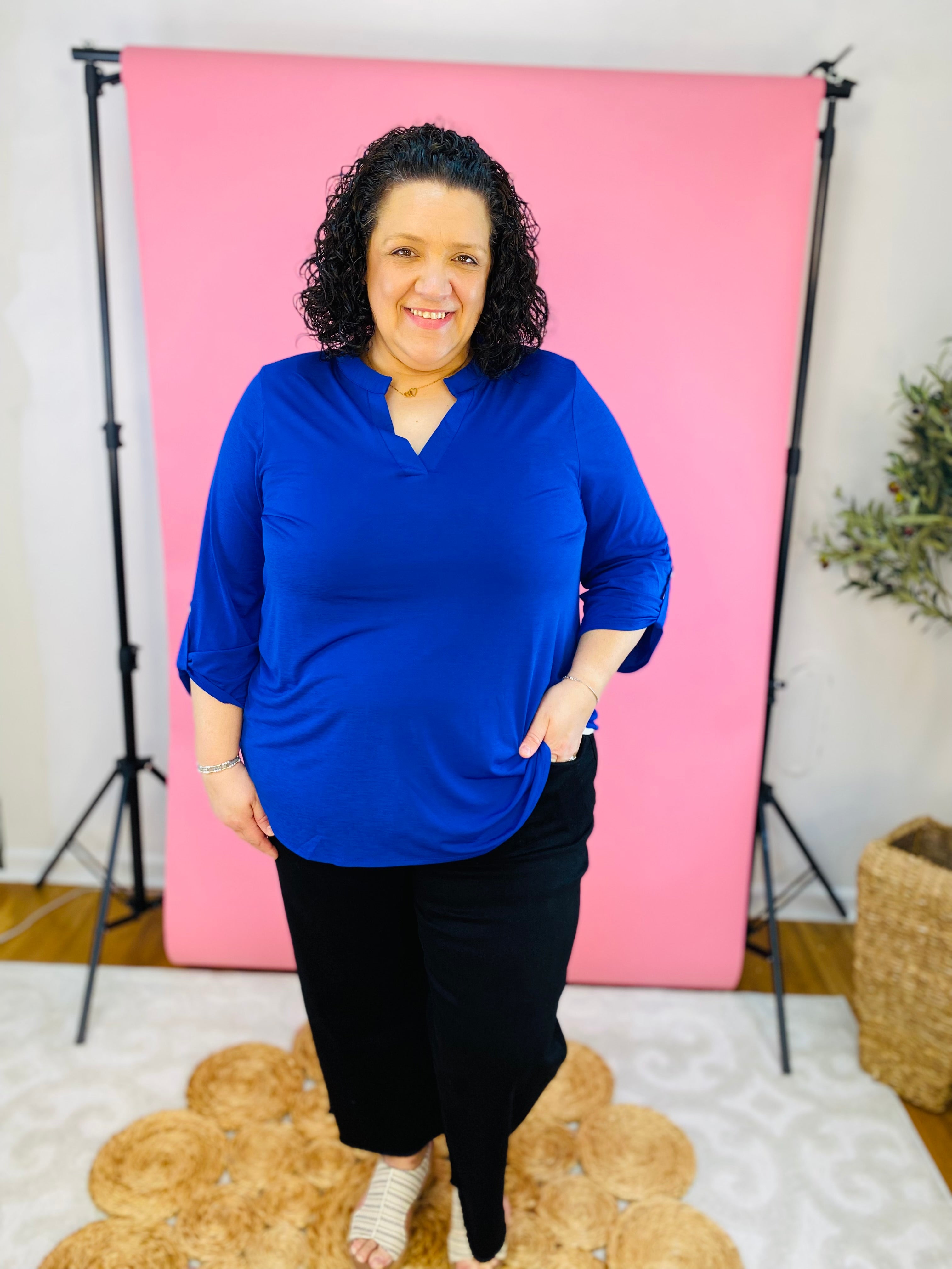 Lizzy Top Royal Blue-110 Long Sleeve Top-Dear Scarlett-The Lovely Closet, Women's Fashion Boutique in Alexandria, KY