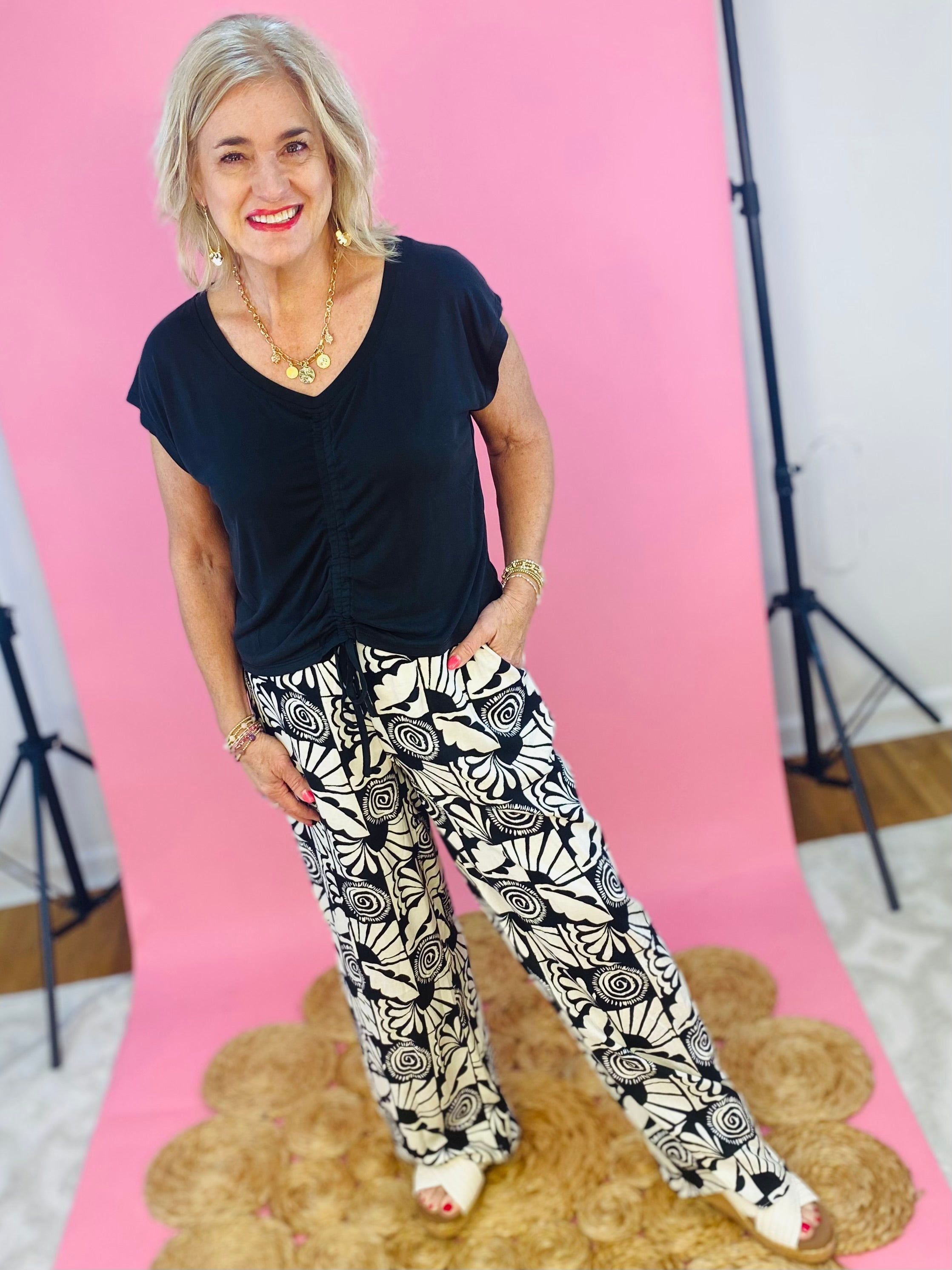 Simplicity Top - Black-100 Short Sleeve Tops-Mystree-The Lovely Closet, Women's Fashion Boutique in Alexandria, KY