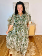Seasonal Statement Maxi Dress-180 Dresses-She + Sky-The Lovely Closet, Women's Fashion Boutique in Alexandria, KY