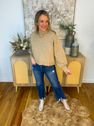 Subtle Heart Sweater-140 Sweaters-Blu Pepper-The Lovely Closet, Women's Fashion Boutique in Alexandria, KY