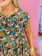 Garden Flower Babydoll Dress-180 Dresses-mittoshop-The Lovely Closet, Women's Fashion Boutique in Alexandria, KY