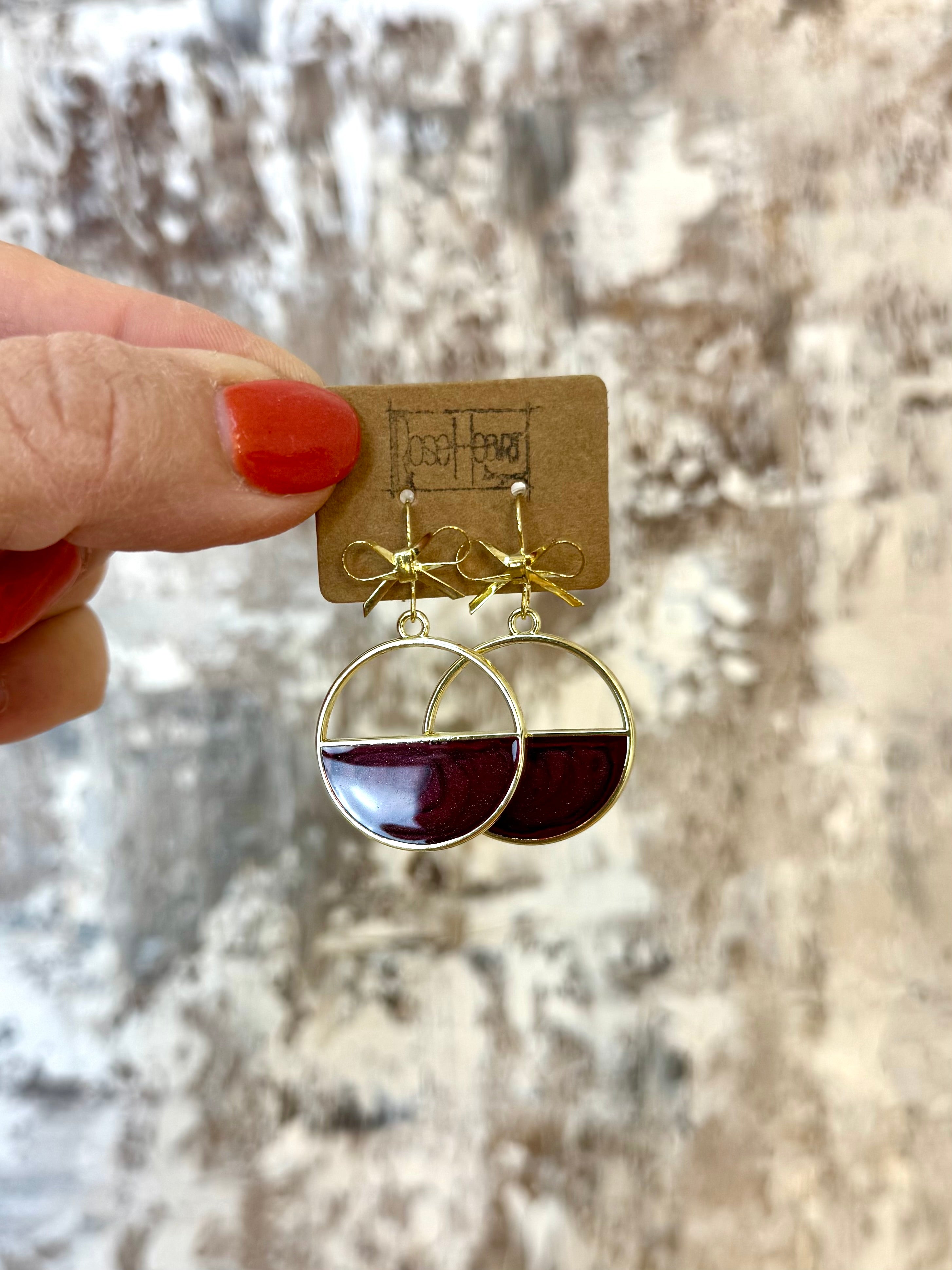 RoseHeart Earrings - Dressed for Fall-180 Dresses-RH-The Lovely Closet, Women's Fashion Boutique in Alexandria, KY