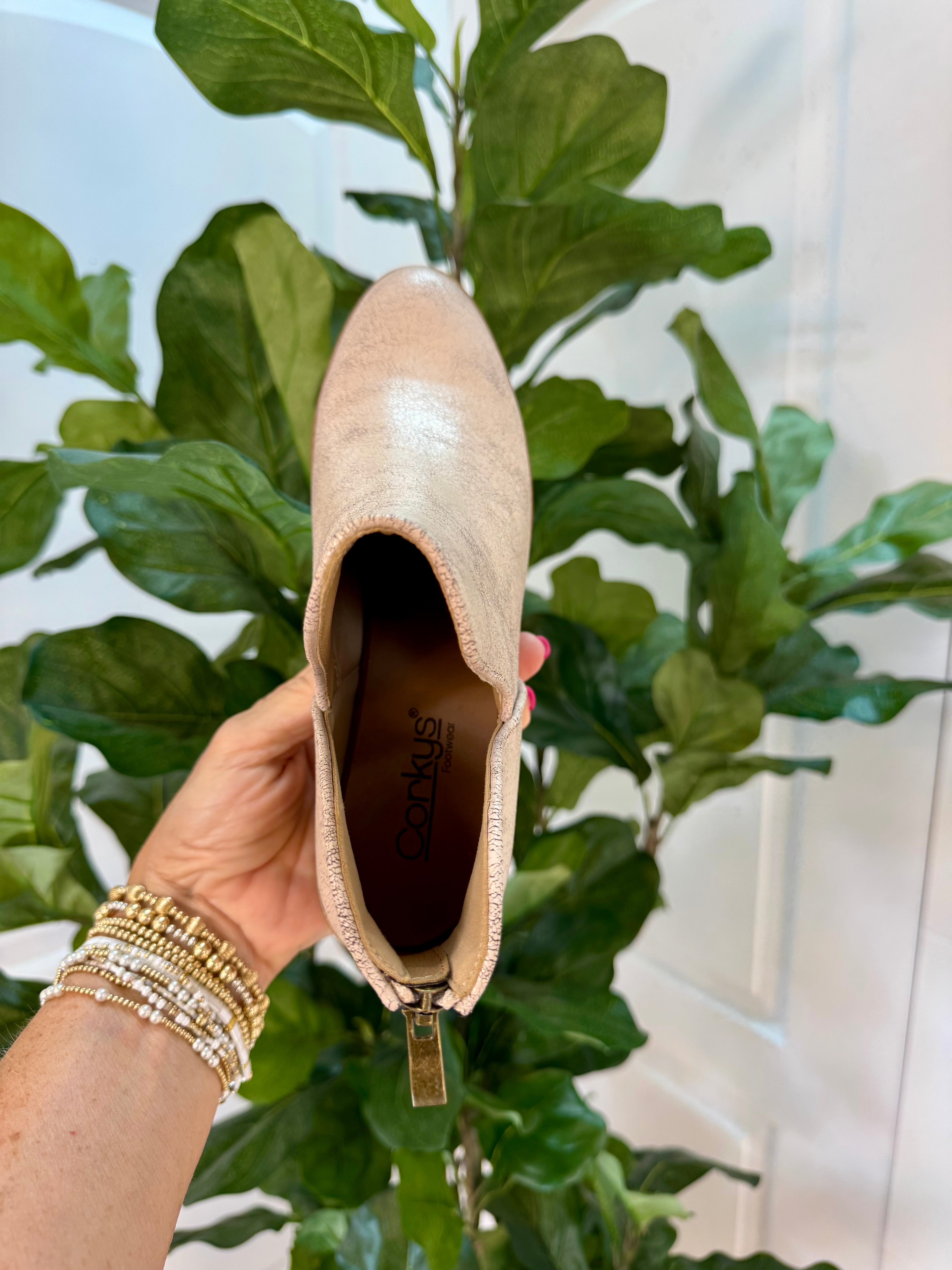 FINAL SALE Corkys Cream Crackle - Vanish-270 Shoes-Corkys-The Lovely Closet, Women's Fashion Boutique in Alexandria, KY