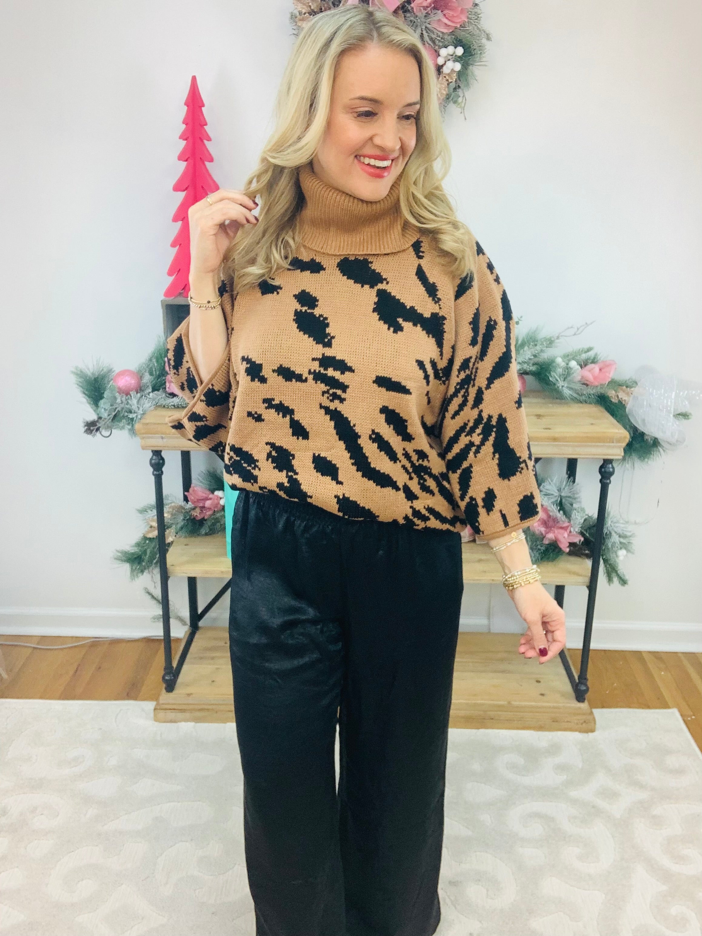 Leopard Luxe Sweater-140 Sweaters-The Lovely Closet-The Lovely Closet, Women's Fashion Boutique in Alexandria, KY