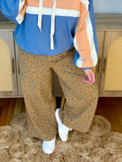 Ditsy Floral Tan Denim Pants-240 Pants-The Lovely Closet-The Lovely Closet, Women's Fashion Boutique in Alexandria, KY