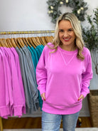 Keeping It Casual Pullover-150 Sweatshirts-zenana-The Lovely Closet, Women's Fashion Boutique in Alexandria, KY