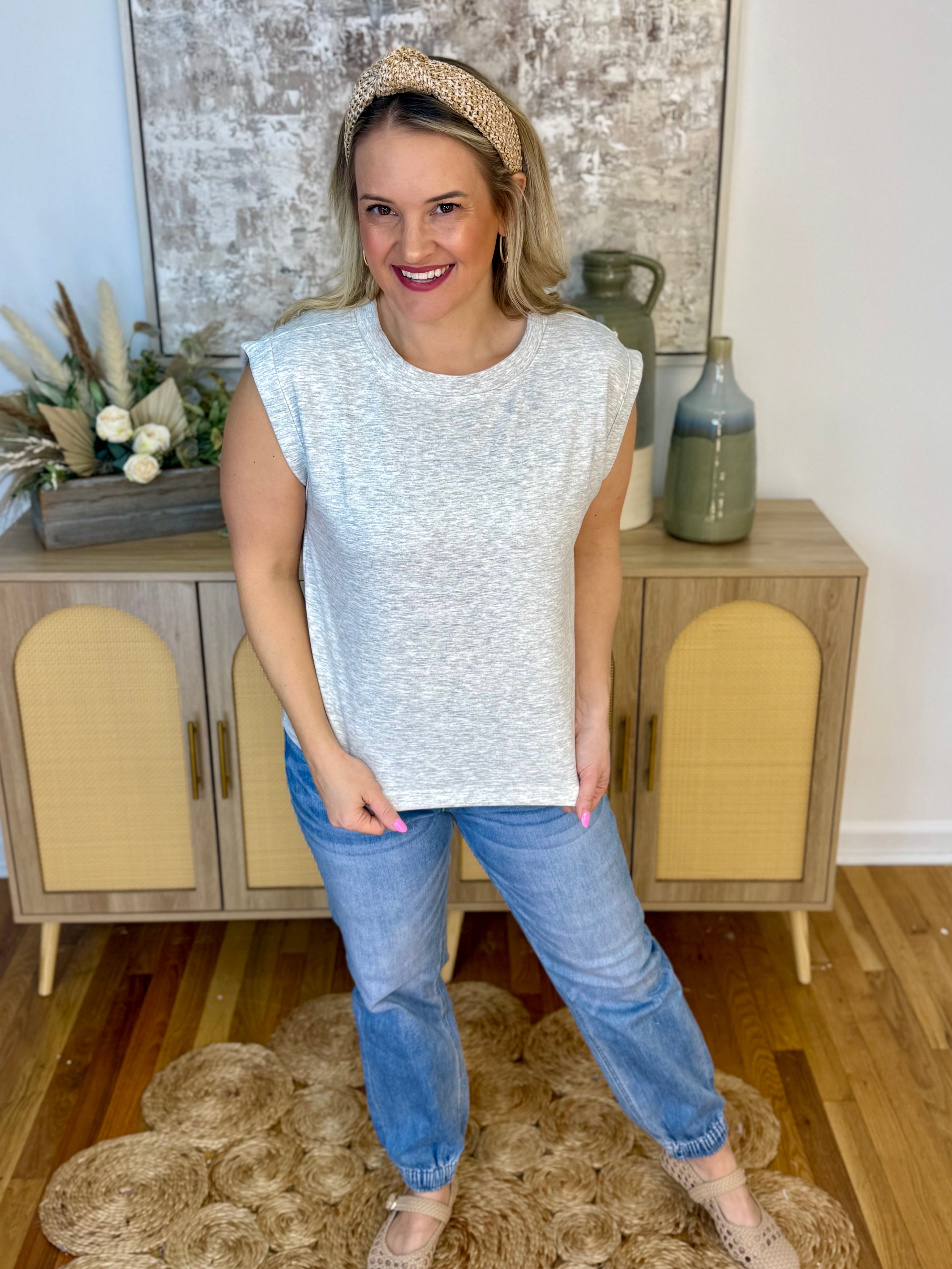 Simply Chic Scuba Top-120 Sleeveless Tops-zenana-The Lovely Closet, Women's Fashion Boutique in Alexandria, KY