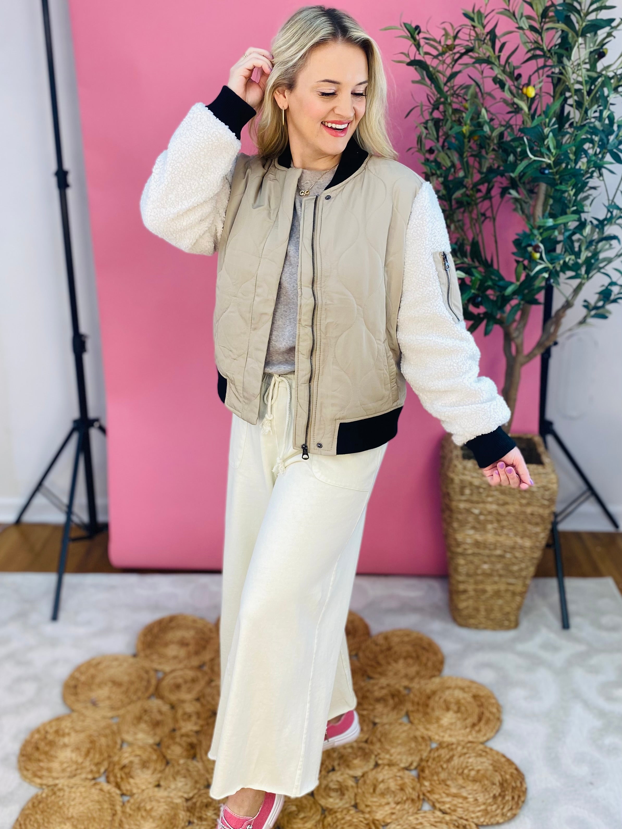 The Cool Girl Bomber Jacket-170 Jackets/Outerwear-The Lovely Closet-The Lovely Closet, Women's Fashion Boutique in Alexandria, KY