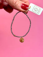 Silver Hematite 2mm Inspire Small Gold Charm-260 eNewton-eNewton-The Lovely Closet, Women's Fashion Boutique in Alexandria, KY