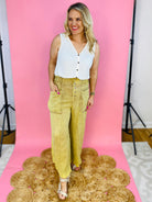 Summer Glow Gauze Pants-240 Pants-Sage + Fig-The Lovely Closet, Women's Fashion Boutique in Alexandria, KY