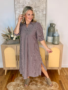 Changing Seasons Midi Dress-180 Dresses-Umgee-The Lovely Closet, Women's Fashion Boutique in Alexandria, KY