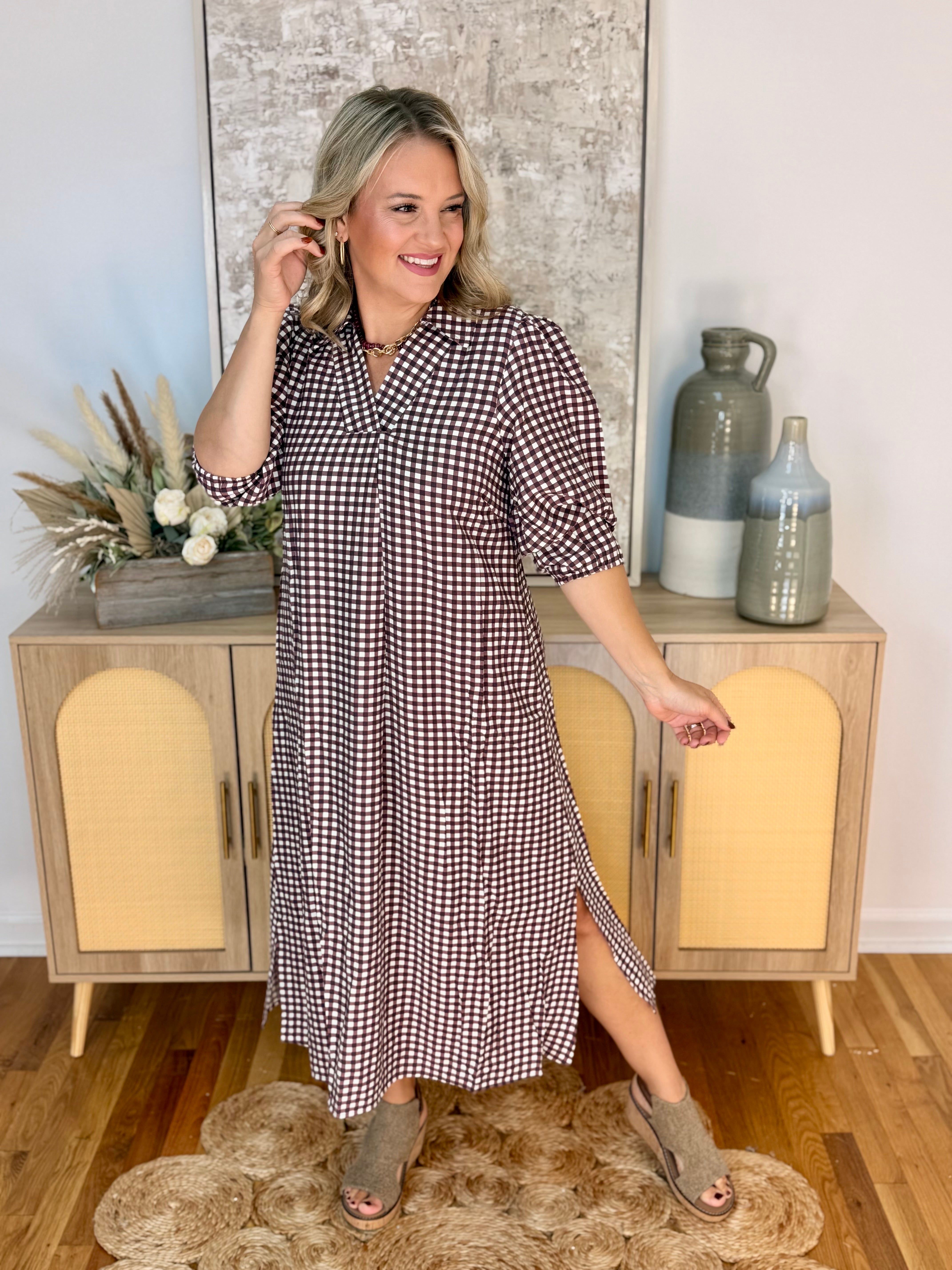 Changing Seasons Midi Dress-180 Dresses-Umgee-The Lovely Closet, Women's Fashion Boutique in Alexandria, KY