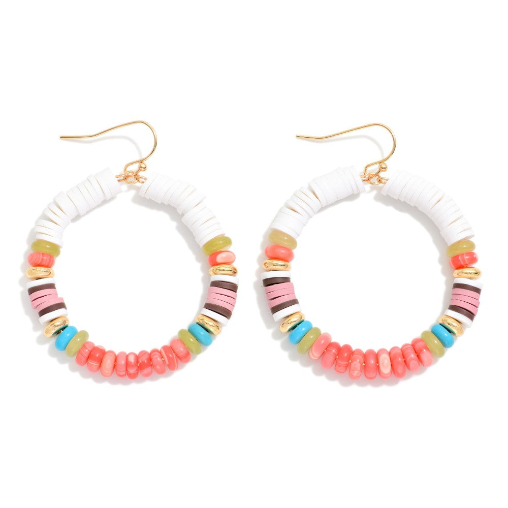 Hoop Disc Earring - Multi-250 Jewelry-judson-The Lovely Closet, Women's Fashion Boutique in Alexandria, KY