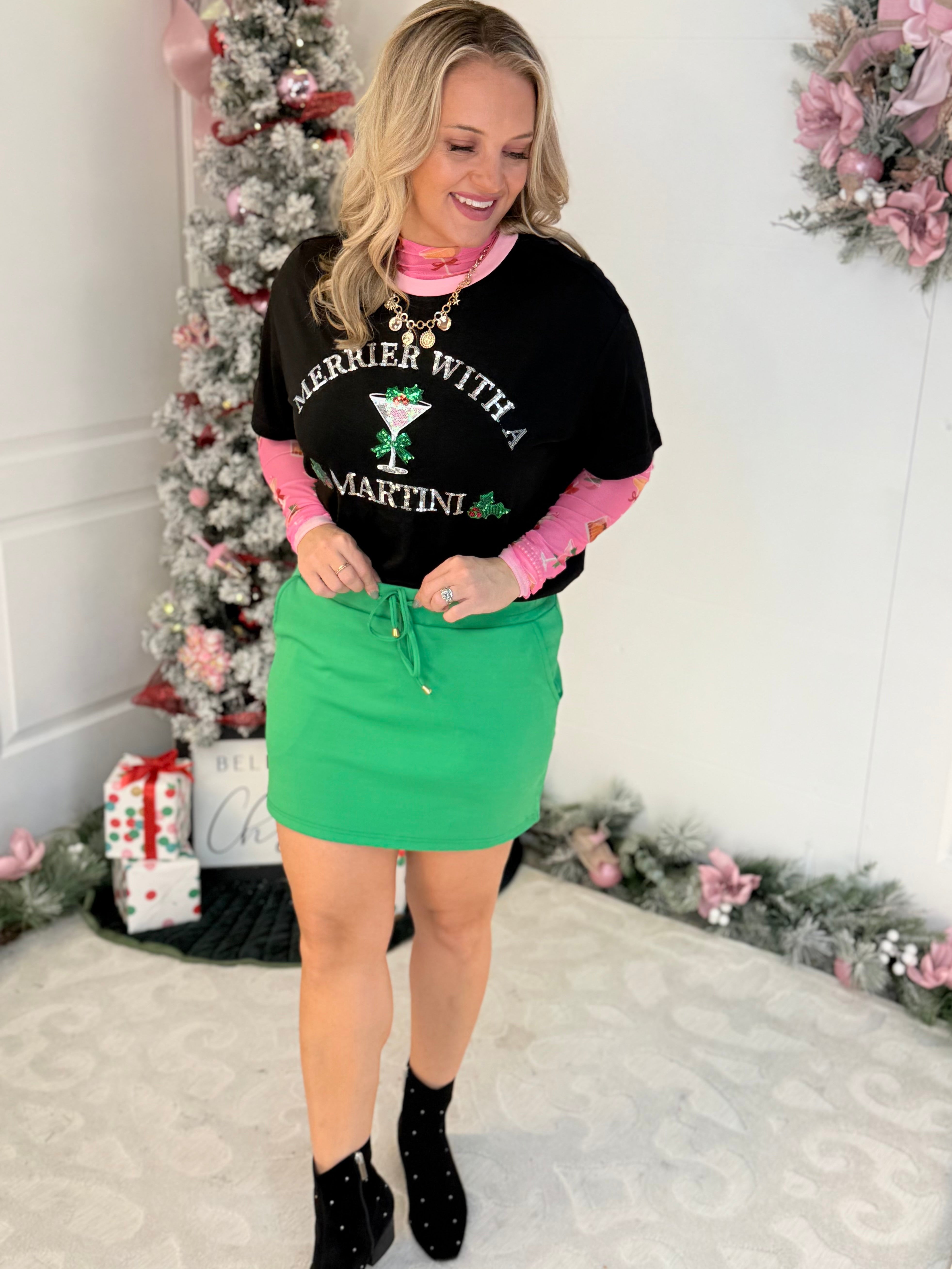Jess Lea - Skort Green-230 Skirts/Shorts-Jess Lea-The Lovely Closet, Women's Fashion Boutique in Alexandria, KY