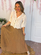 Knitted Lace Maxi Skirt-230 Skirts/Shorts-Anniewear-The Lovely Closet, Women's Fashion Boutique in Alexandria, KY