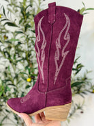 Corkys Headliner Faux Suede Boot - Wine-270 Shoes-The Lovely Closet-The Lovely Closet, Women's Fashion Boutique in Alexandria, KY