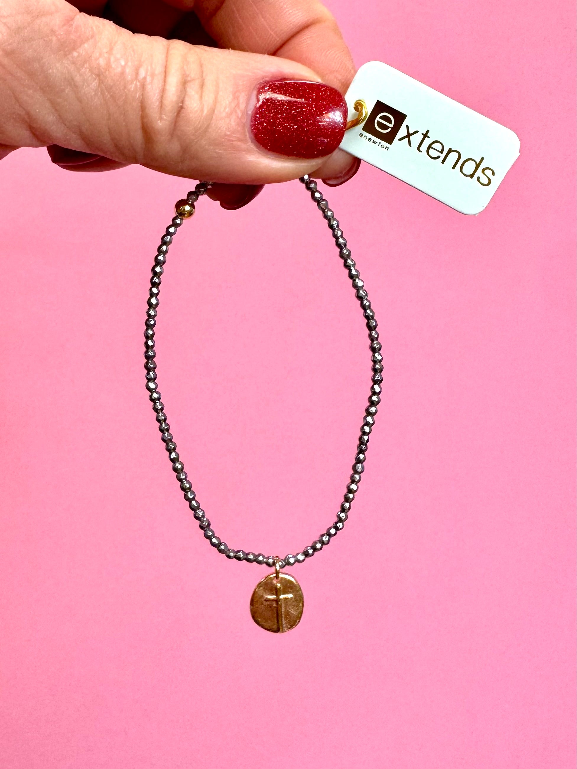 EXTENDS Silver Hematite 2mm Inspire Small Charm-260 eNewton-eNewton-The Lovely Closet, Women's Fashion Boutique in Alexandria, KY