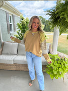 Harvest Wishes Pullover - Golden Olive-110 Long Sleeve Top-easel-The Lovely Closet, Women's Fashion Boutique in Alexandria, KY