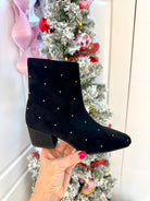 Corkys Such a Tease Black Faux Suede Bootie-270 Shoes-Corkys-The Lovely Closet, Women's Fashion Boutique in Alexandria, KY