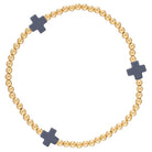 Signature Cross Gold Pattern 3mm Bead Bracelet-260 eNewton-eNewton-The Lovely Closet, Women's Fashion Boutique in Alexandria, KY