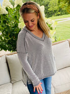 Autumn Days Ribbed Top - Black Striped-110 Long Sleeve Top-zenana-The Lovely Closet, Women's Fashion Boutique in Alexandria, KY
