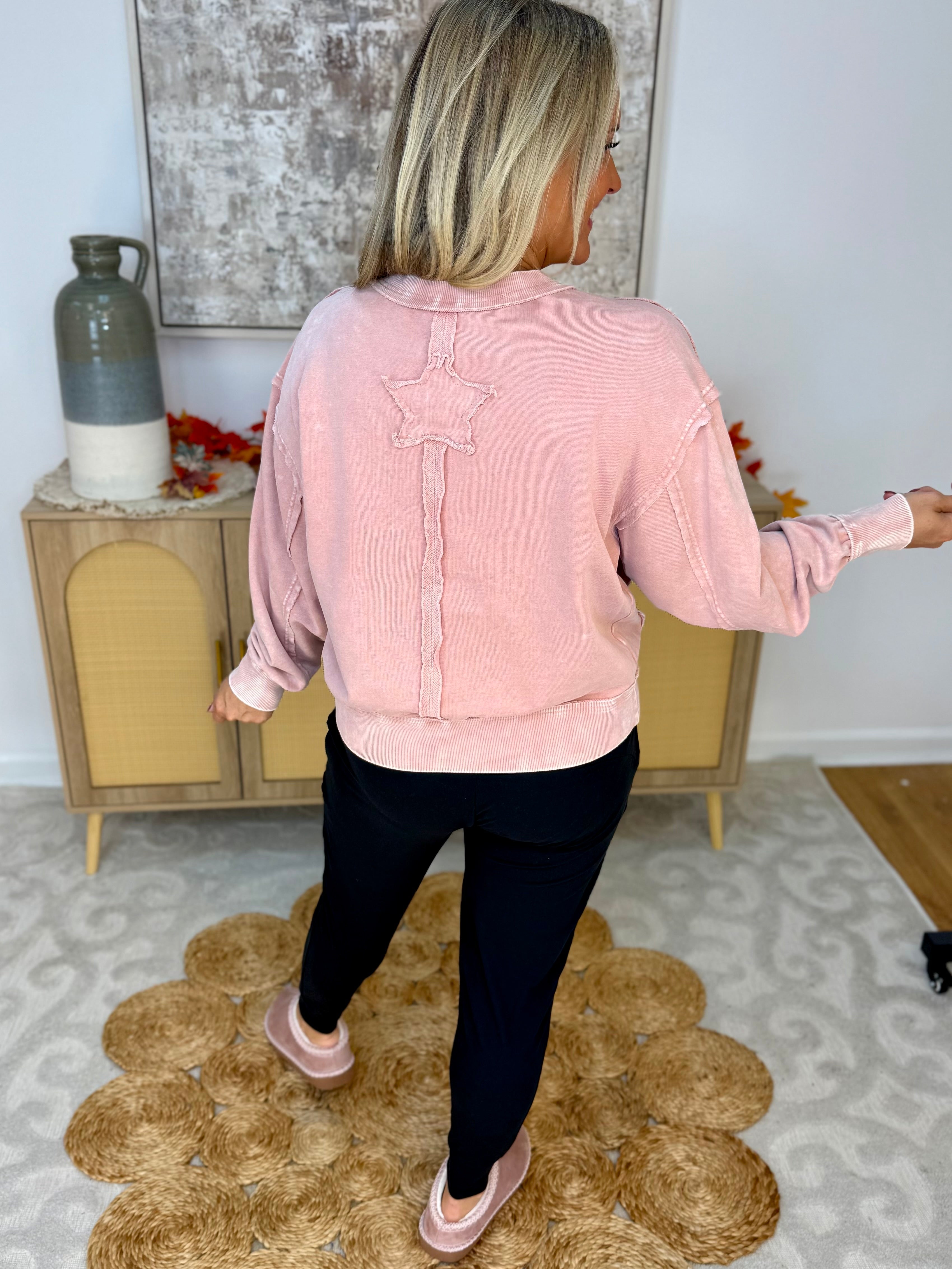 Make Me Blush Mineral Wash Pullover-110 Long Sleeve Top-White Birch-The Lovely Closet, Women's Fashion Boutique in Alexandria, KY