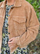 Apple Cider Corduroy Jacket-170 Jackets/Outerwear-The Lovely Closet-The Lovely Closet, Women's Fashion Boutique in Alexandria, KY