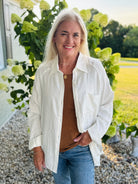 FINAL SALE - Classic Long Sleeve White Blouse-110 Long Sleeve Top-The Lovely Closet-The Lovely Closet, Women's Fashion Boutique in Alexandria, KY