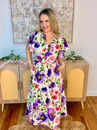 Sweet Violet Midi Dress-180 Dresses-Oddi-The Lovely Closet, Women's Fashion Boutique in Alexandria, KY