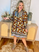 Autumn Glow Dress-180 Dresses-Umgee-The Lovely Closet, Women's Fashion Boutique in Alexandria, KY