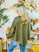 FINAL SALE Olive Leopard Poncho-110 Long Sleeve Top-The Lovely Closet-The Lovely Closet, Women's Fashion Boutique in Alexandria, KY