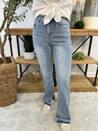 Risen - High Rise Straight Jeans-210 Jeans-Risen-The Lovely Closet, Women's Fashion Boutique in Alexandria, KY