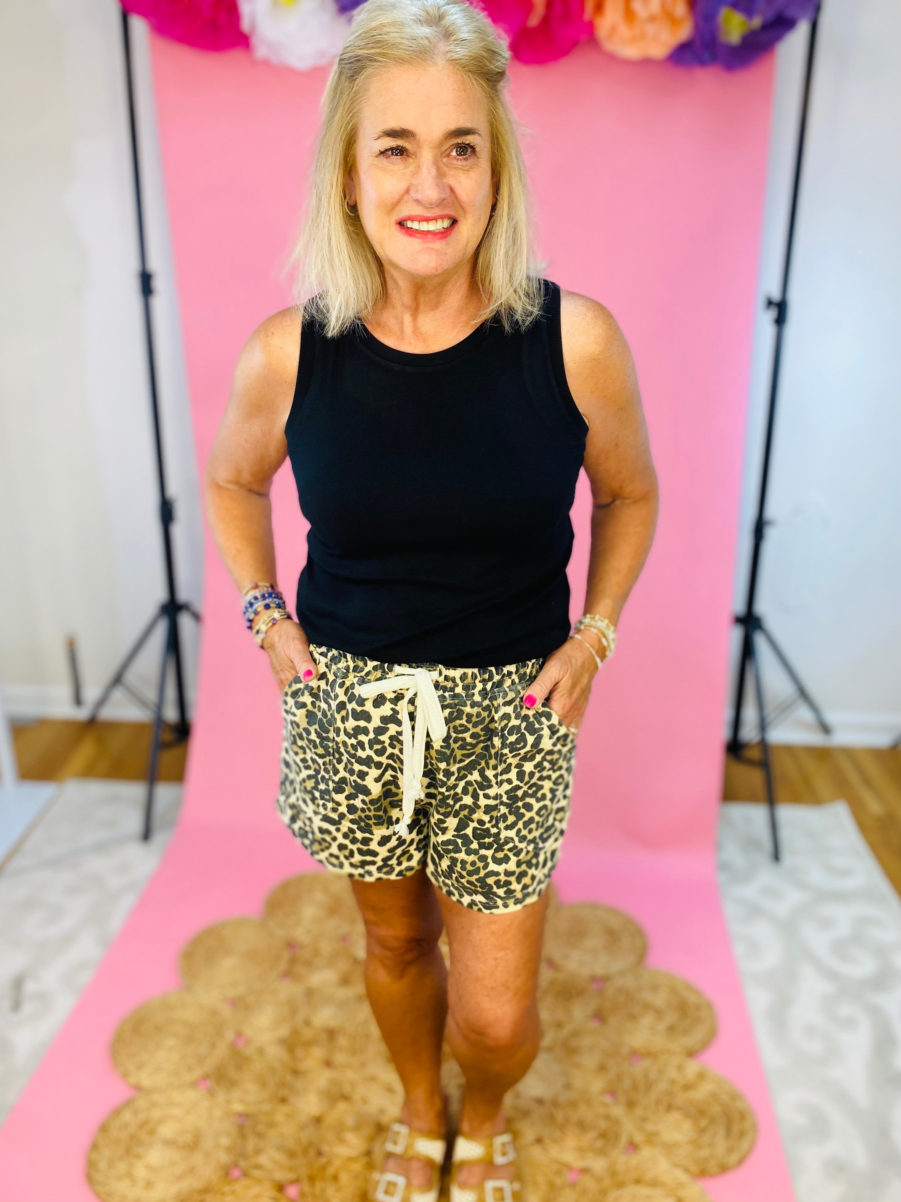 Wild Thing Leopard Shorts-230 Skirts/Shorts-Sage + Fig-The Lovely Closet, Women's Fashion Boutique in Alexandria, KY