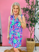 Lucy Tank Dress - Vibrant Palm Print-180 Dresses-The Lovely Closet-The Lovely Closet, Women's Fashion Boutique in Alexandria, KY