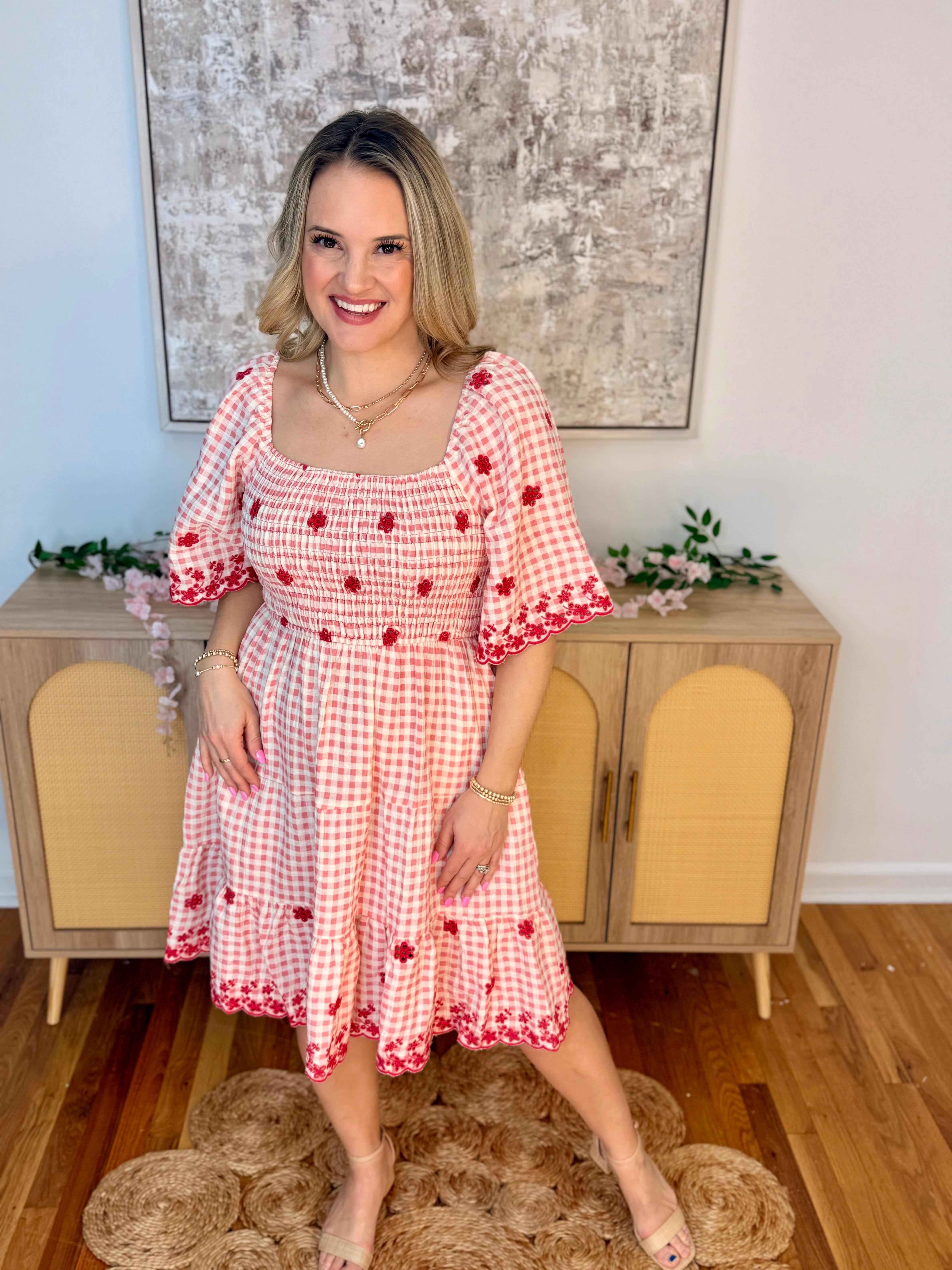 Afternoon Tea Embroidered Dress-180 Dresses-easel-The Lovely Closet, Women's Fashion Boutique in Alexandria, KY