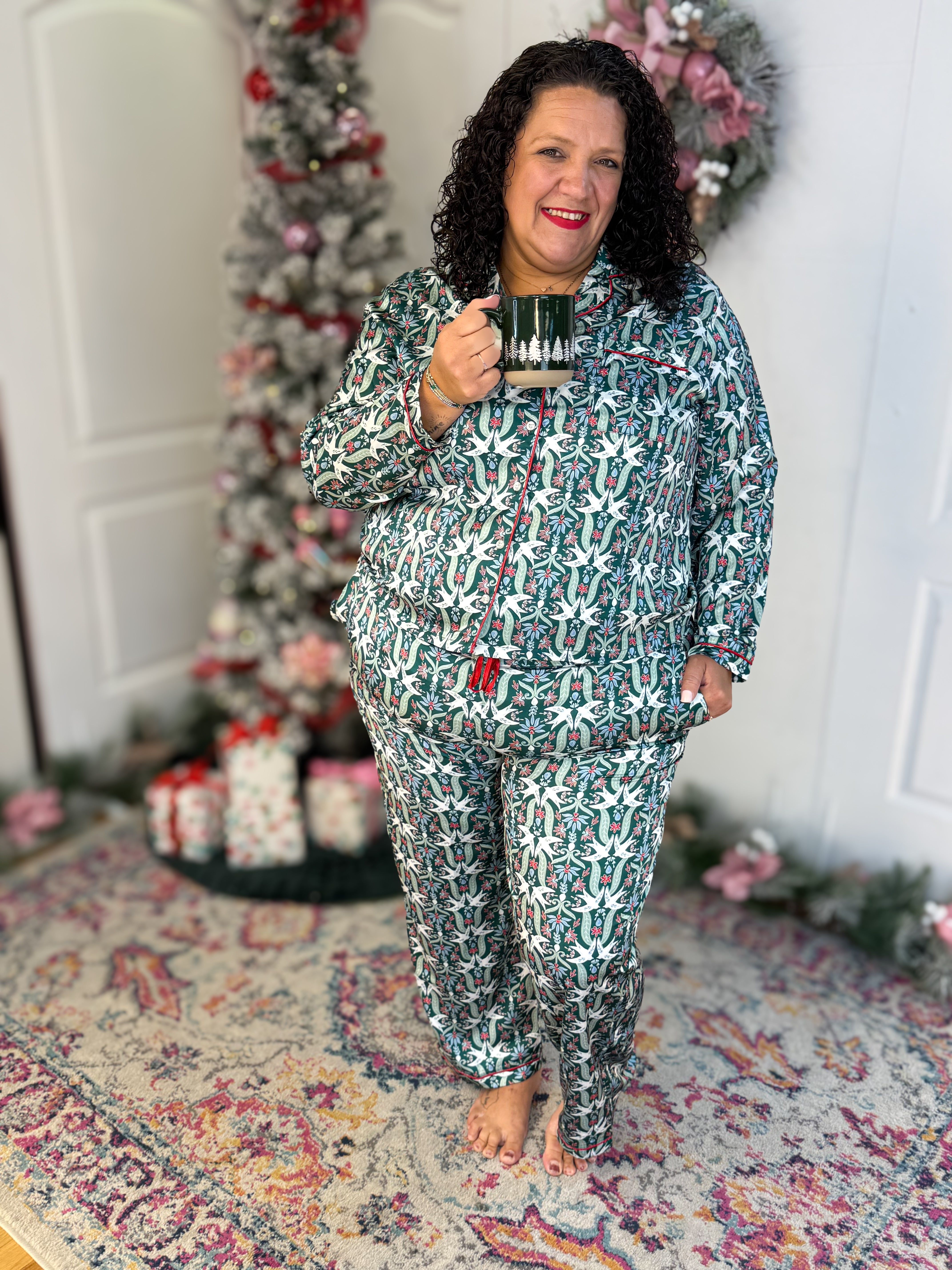 Mary Square Gossamer Wings Charlotte Satin Pant Set-350 Holiday-Mary Square-The Lovely Closet, Women's Fashion Boutique in Alexandria, KY
