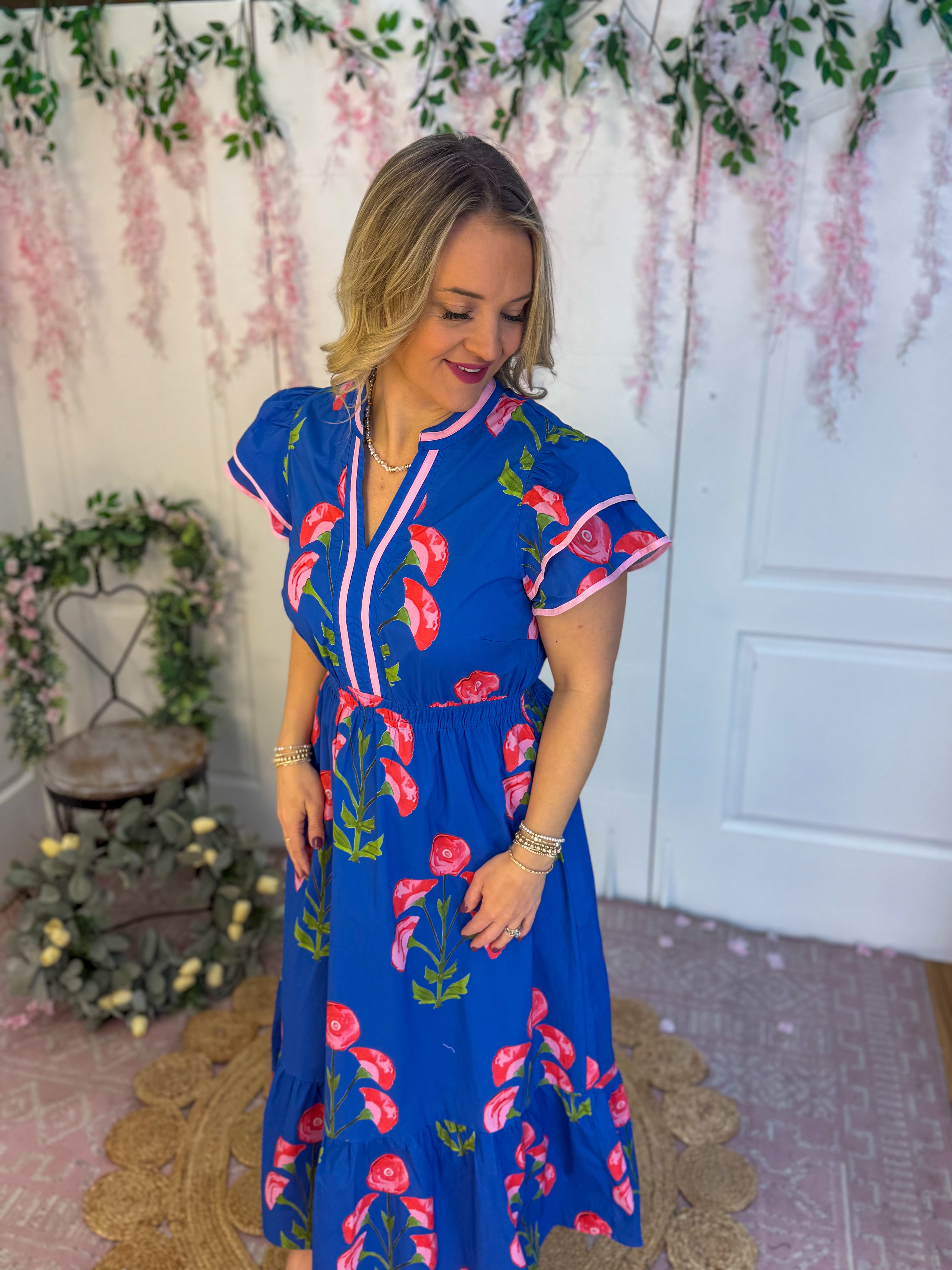 Pretty in Poppies Maxi Dress-180 Dresses-Umgee-The Lovely Closet, Women's Fashion Boutique in Alexandria, KY