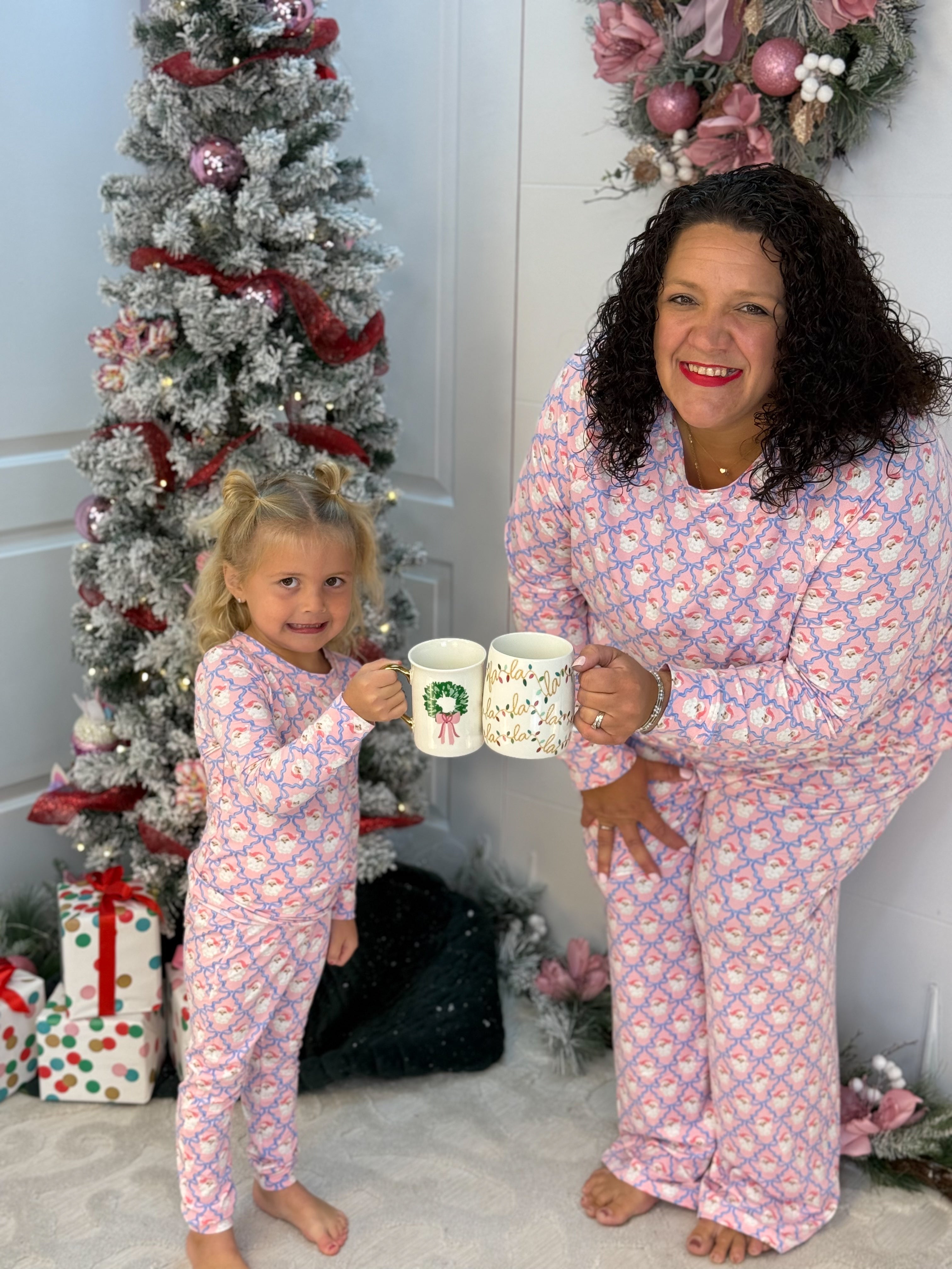 Mary Square Santa Baby Bows Mommy & Me Pajamas - Womens Size-350 Holiday-Mary Square-The Lovely Closet, Women's Fashion Boutique in Alexandria, KY