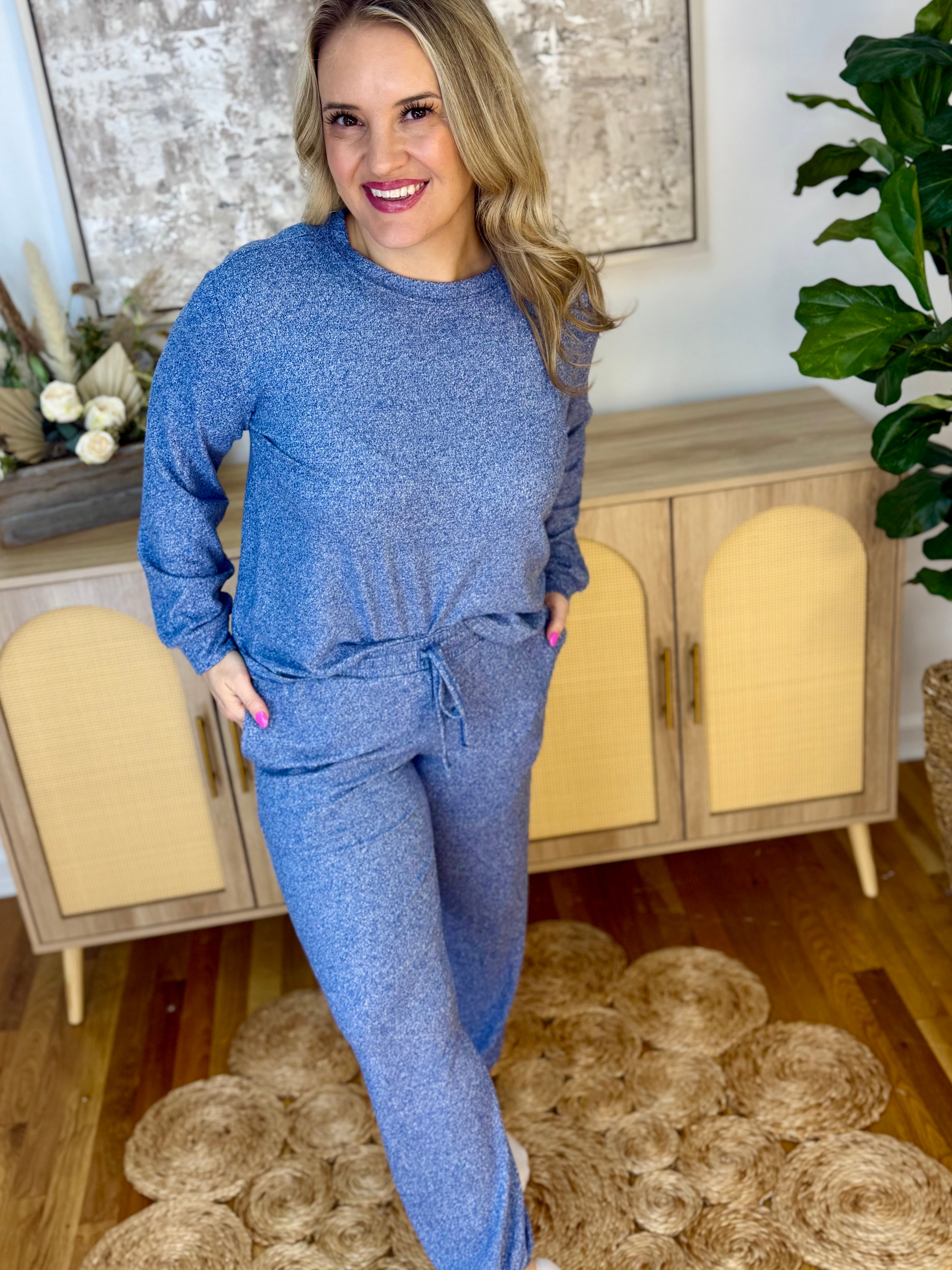 COZY INDOORS SET - NEW COLORS-190 Rompers/Jumpsuits/Sets-zenana-The Lovely Closet, Women's Fashion Boutique in Alexandria, KY