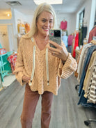 Oversized Cable Knit Hooded Sweater-140 Sweaters-The Lovely Closet-The Lovely Closet, Women's Fashion Boutique in Alexandria, KY