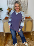 Harvest Wishes Pullover - Violet-110 Long Sleeve Top-easel-The Lovely Closet, Women's Fashion Boutique in Alexandria, KY