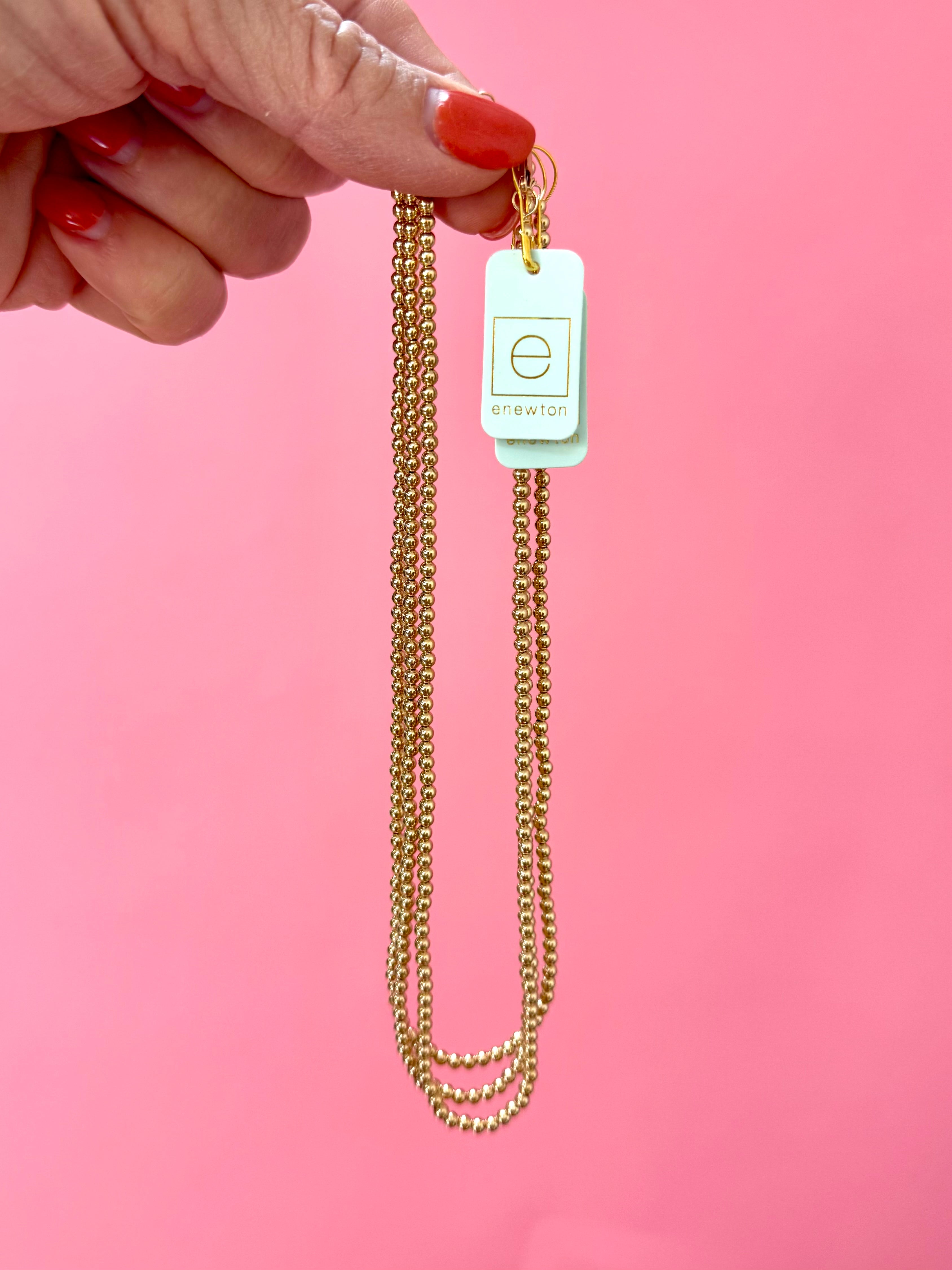 15" Classic Gold Choker 3mm-260 eNewton-enw-The Lovely Closet, Women's Fashion Boutique in Alexandria, KY