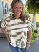 Falling for Leopard Elevated Short Sleeve Top-100 Short Sleeve Tops-Anniewear-The Lovely Closet, Women's Fashion Boutique in Alexandria, KY