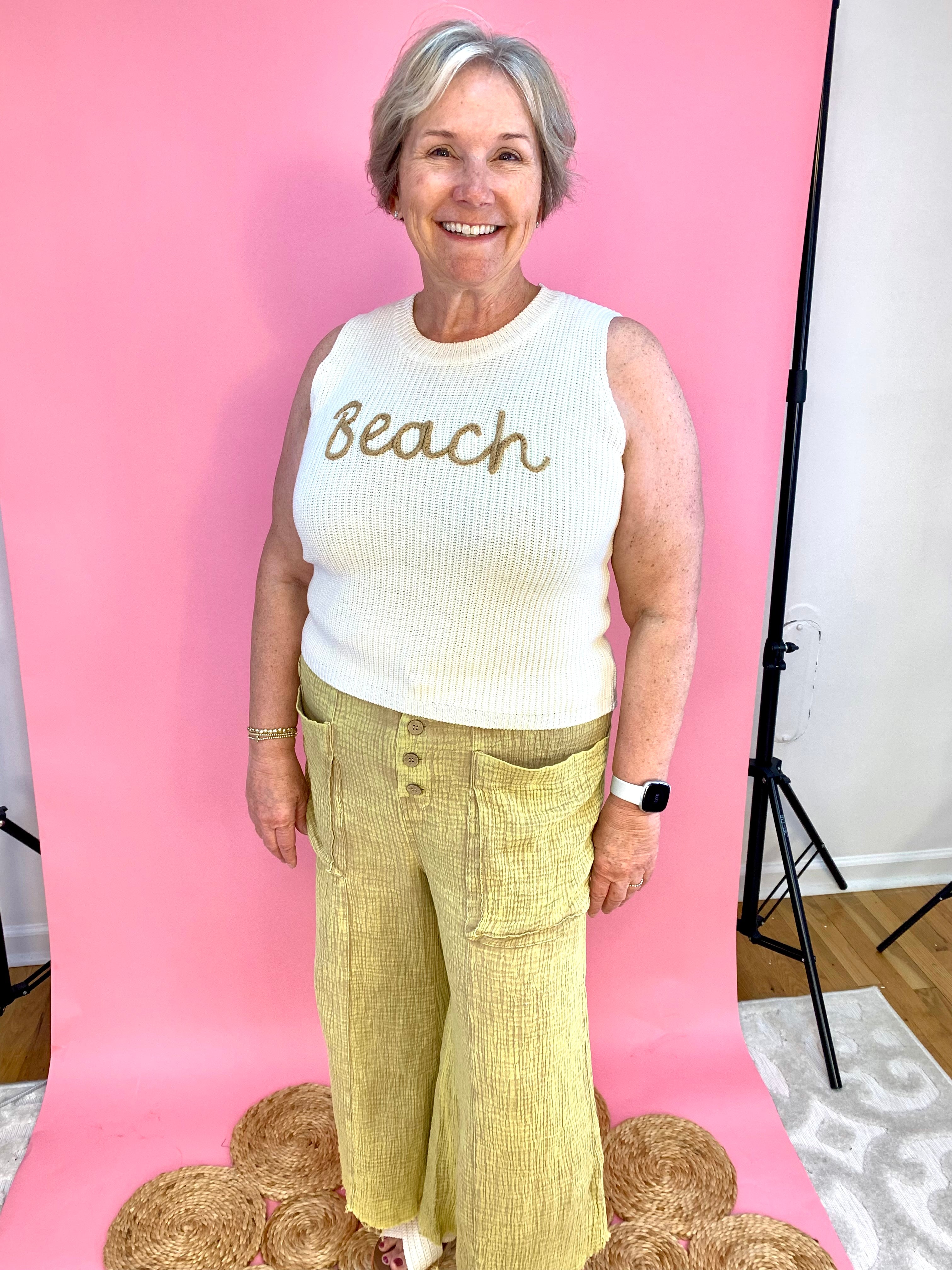 Summer Glow Gauze Pants-240 Pants-Sage + Fig-The Lovely Closet, Women's Fashion Boutique in Alexandria, KY
