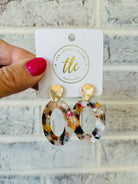 Colorful Acrylic & Gold Post Earrings-250 Jewelry-The Lovely Closet-The Lovely Closet, Women's Fashion Boutique in Alexandria, KY