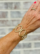 Oval Chunky Bracelet - Gold-250 Jewelry-The Lovely Closet-The Lovely Closet, Women's Fashion Boutique in Alexandria, KY